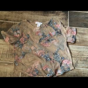 Miley + Molly overlay with floral detailing.